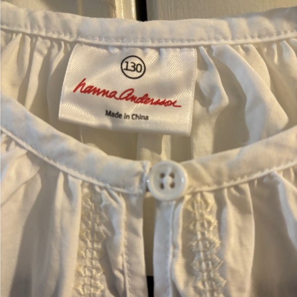 Hanna Andersson White Long Sleeve Blouse - Picture 3 of 6